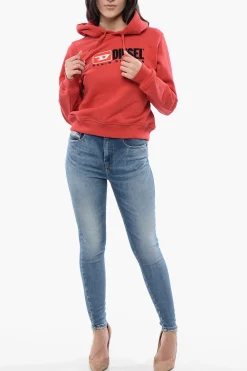 Discount RED TAG Felpa Hoodie F-REGGY-DIV con Logo Ricamato Donna Felpe