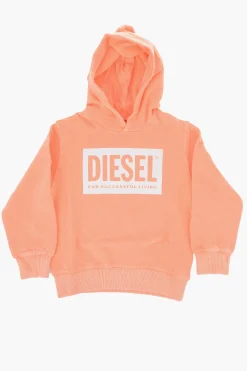 RED TAG Felpa Hoodie SGEO-FF Fluo in Cotone Garzato>Diesel Kids Hot