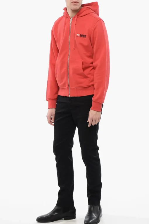 Fashion RED TAG Felpa Hoodie S-GINN-HOOD-ZIP-L1 con Chiusura Zip Uomo Felpe
