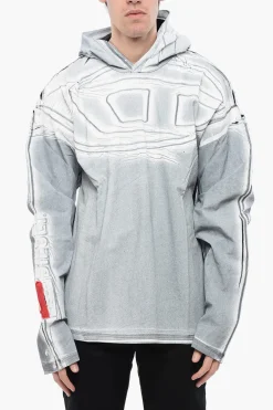 RED TAG Felpa Hoodie T-OX-HOOD-LS in Cotone Leggero Spalmato>Diesel Clearance