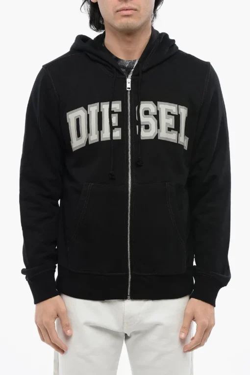 Sale RED TAG Felpa S-GINN-HOOD-ZIP-K12 in Misto Cotone con Stampa a Contrasto Uomo Felpe