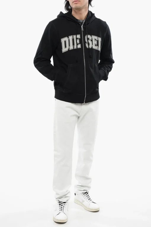 Sale RED TAG Felpa S-GINN-HOOD-ZIP-K12 in Misto Cotone con Stampa a Contrasto Uomo Felpe