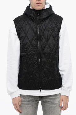 RED TAG Giubbotto Leggero J-FOKK in Nylon Trapuntato Senza Maniche con Cappuccio>Diesel Hot