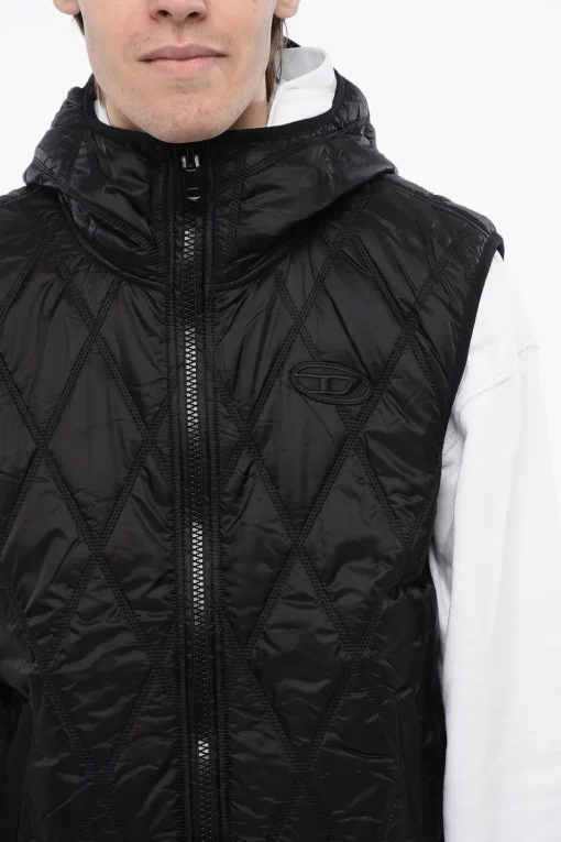 RED TAG Giubbotto Leggero J-FOKK in Nylon Trapuntato Senza Maniche con Cappuccio>Diesel Hot