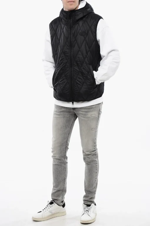 RED TAG Giubbotto Leggero J-FOKK in Nylon Trapuntato Senza Maniche con Cappuccio>Diesel Hot