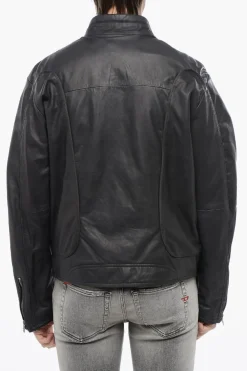 RED TAG Giubbotto L-KRIX in Pelle con Chiusura Zip>Diesel New