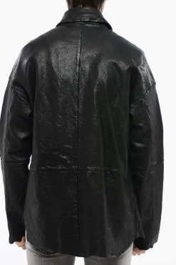RED TAG Giubbotto L-MART-A in Pelle Effetto Stropicciato>Diesel Fashion