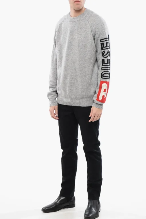 Best RED TAG Maglia Girocollo K-SARIA in Lana con Logo in Rilievo Uomo Maglieria