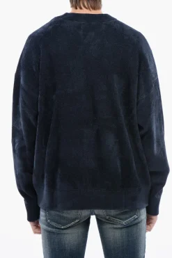 Outlet RED TAG Maglia Girocollo K-TRIA In Velour Con Monogram Frontale Uomo Maglieria
