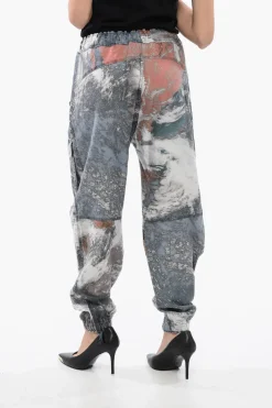 Fashion RED TAG Pantaloni Cargo P-MIRT-CMF Camouflage con Elastico in Vita Donna Pantaloni