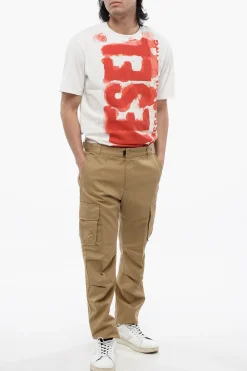 RED TAG Pantaloni Cargo P-ARGYM in Tinta Unita con Passanti></noscript>Diesel Clearance