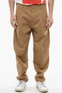 Online RED TAG Pantaloni P-ARTHUR a 1 Pince in Cotone Stretch Uomo Pantaloni