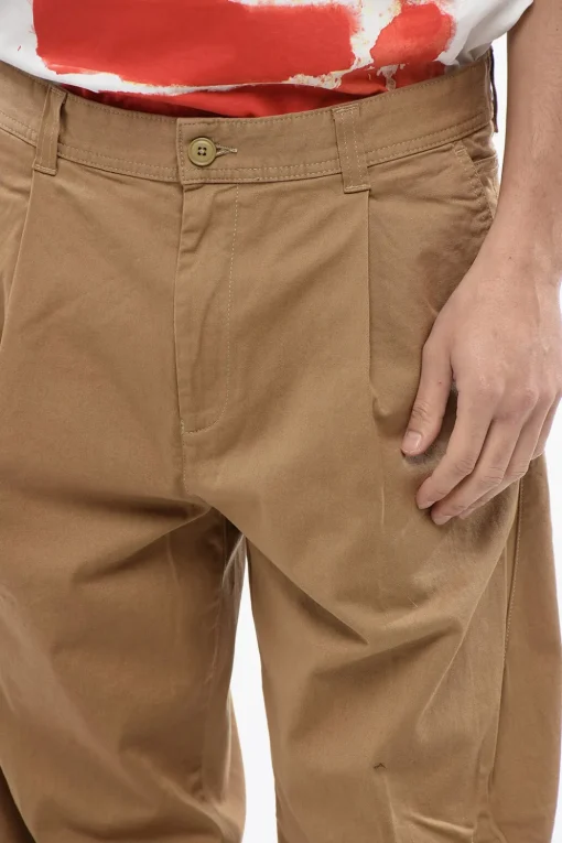 Online RED TAG Pantaloni P-ARTHUR a 1 Pince in Cotone Stretch Uomo Pantaloni