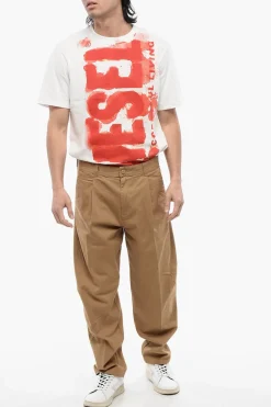 Online RED TAG Pantaloni P-ARTHUR a 1 Pince in Cotone Stretch Uomo Pantaloni
