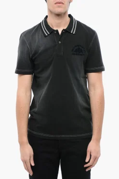 RED TAG Polo T-SMID in Effetto Acid Wash con 2 Bottoni>Diesel Outlet