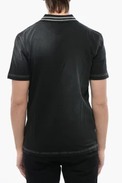 RED TAG Polo T-SMID in Effetto Acid Wash con 2 Bottoni>Diesel Outlet