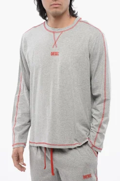 RED TAG Set Pigiama Lungo UMSET-WILLONG in Cotone Stretch con Cuciture a Vista></noscript>Diesel Discount