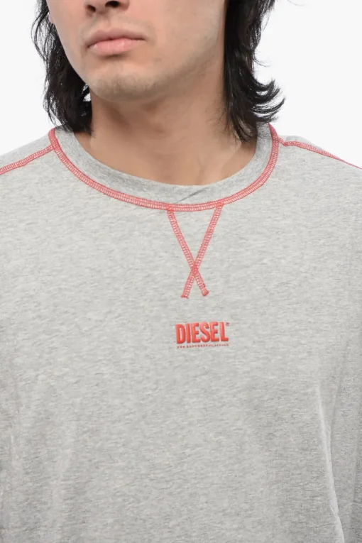 RED TAG Set Pigiama Lungo UMSET-WILLONG in Cotone Stretch con Cuciture a Vista>Diesel Discount
