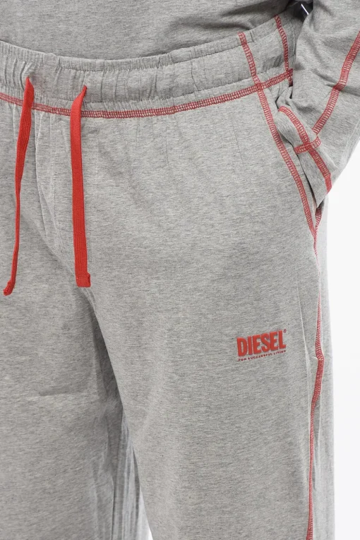 RED TAG Set Pigiama Lungo UMSET-WILLONG in Cotone Stretch con Cuciture a Vista>Diesel Discount