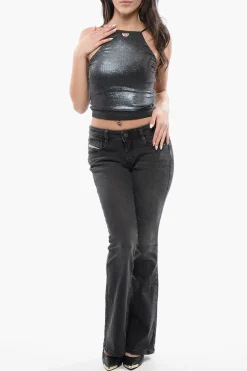 RED TAG Top T-WAMI TOP in Velour a Coste e Lurex></noscript>Diesel Sale