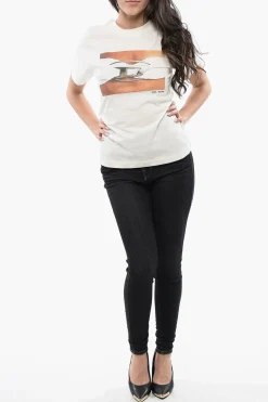 RED TAG T-shirt Girocollo T-REGS-N3 In Cotone con Stampa></noscript>Diesel Outlet