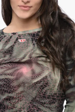 RED TAG T-shirt Girocollo T-BANES-NC a Coste con Maniche lunghe></noscript>Diesel Best