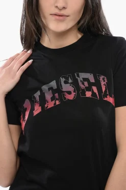 Outlet RED TAG T-shirt Girocollo T-REG-G11 in Cotone con Stampa Sfumata Donna T-Shirts E Tops