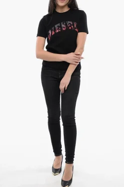 Outlet RED TAG T-shirt Girocollo T-REG-G11 in Cotone con Stampa Sfumata Donna T-Shirts E Tops