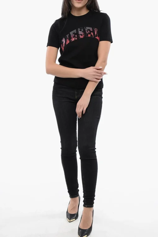 Outlet RED TAG T-shirt Girocollo T-REG-G11 in Cotone con Stampa Sfumata Donna T-Shirts E Tops