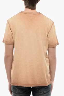 Fashion RED TAG T-shirt Girocollo T-DIEGOR-L2 Effetto Acid Wash Uomo T-Shirt