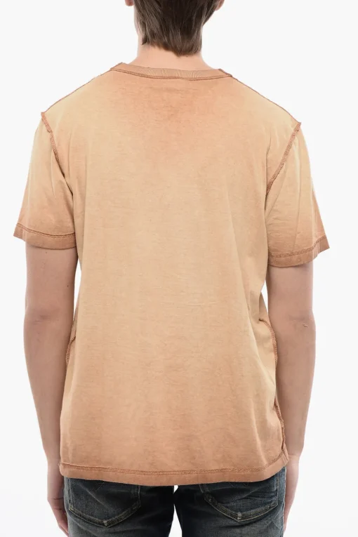 Fashion RED TAG T-shirt Girocollo T-DIEGOR-L2 Effetto Acid Wash Uomo T-Shirt