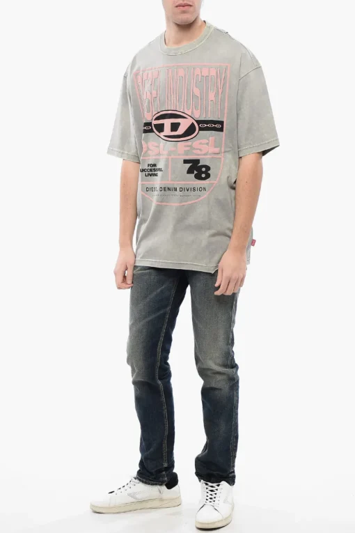 Online RED TAG T-shirt Girocollo T-WASH-N1 in Cotone con Logo in Rilievo Uomo T-Shirt