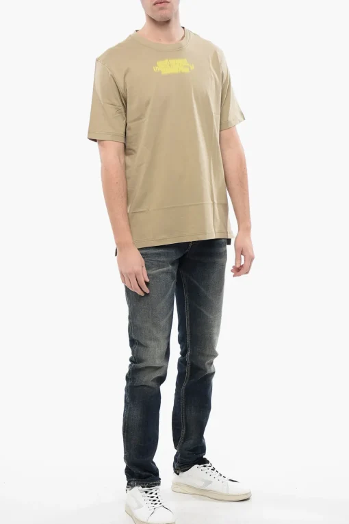 RED TAG T-shirt Girocollo T-JUST-SLITS-N6 in Cotone con Stampa>Diesel Hot