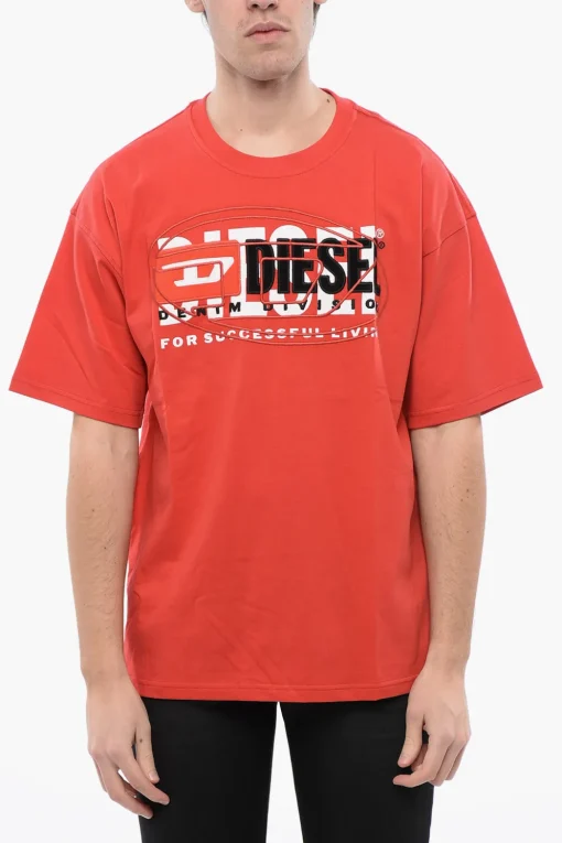 Best RED TAG T-Shirt Girocollo T-BOXT in Tinta Unita con Logo Ricamato Uomo T-Shirt