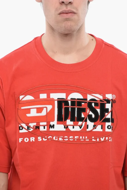 Best RED TAG T-Shirt Girocollo T-BOXT in Tinta Unita con Logo Ricamato Uomo T-Shirt