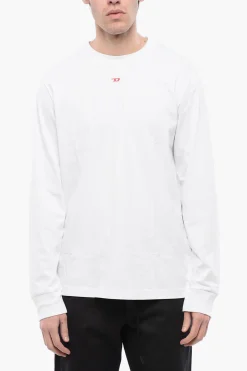 RED TAG T-Shirt Girocollo T-JUST-LS-D in Tinta Unita a Maniche Lunghe>Diesel Discount