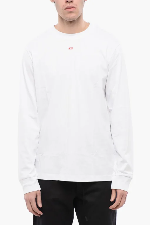 RED TAG T-Shirt Girocollo T-JUST-LS-D in Tinta Unita a Maniche Lunghe>Diesel Discount