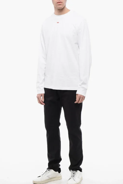 RED TAG T-Shirt Girocollo T-JUST-LS-D in Tinta Unita a Maniche Lunghe>Diesel Discount