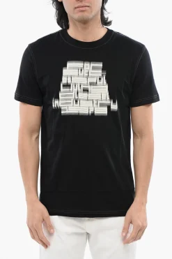 Sale RED TAG T-Shirt Girocollo T-DIEGOR-N1 in Cotone Organico con Stampa Sfumata Uomo T-Shirt