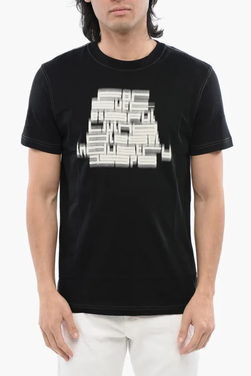 Sale RED TAG T-Shirt Girocollo T-DIEGOR-N1 in Cotone Organico con Stampa Sfumata Uomo T-Shirt