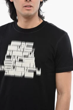 Sale RED TAG T-Shirt Girocollo T-DIEGOR-N1 in Cotone Organico con Stampa Sfumata Uomo T-Shirt