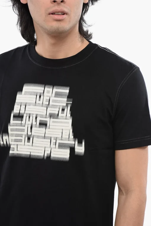 Sale RED TAG T-Shirt Girocollo T-DIEGOR-N1 in Cotone Organico con Stampa Sfumata Uomo T-Shirt