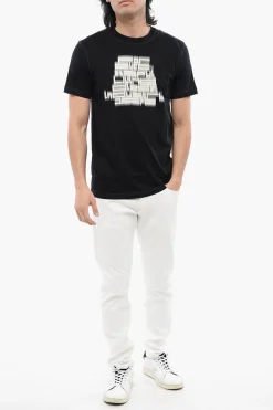 Sale RED TAG T-Shirt Girocollo T-DIEGOR-N1 in Cotone Organico con Stampa Sfumata Uomo T-Shirt