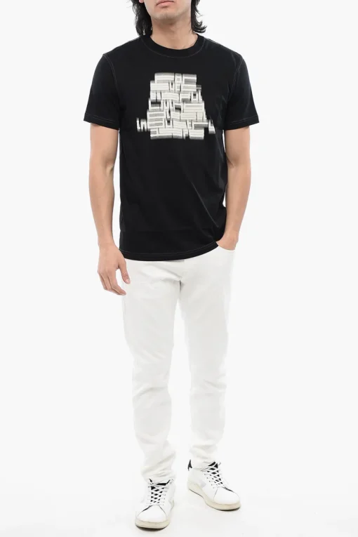 Sale RED TAG T-Shirt Girocollo T-DIEGOR-N1 in Cotone Organico con Stampa Sfumata Uomo T-Shirt