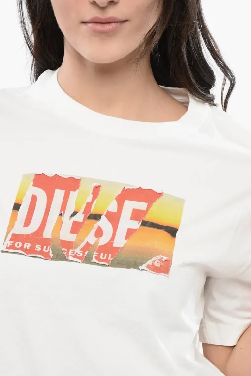 REDTAG T-shirtt Girocollo T-DANNY-POFF In Cotone con Stampa Frontale>Diesel New