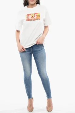 REDTAG T-shirtt Girocollo T-DANNY-POFF In Cotone con Stampa Frontale></noscript>Diesel New