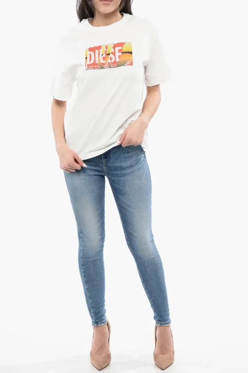 REDTAG T-shirtt Girocollo T-DANNY-POFF In Cotone con Stampa Frontale>Diesel New