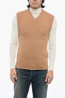 Fashion RE-EDITION Maglia in Misto Lana senza Maniche Uomo Maglieria