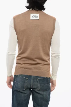 Fashion RE-EDITION Maglia in Misto Lana senza Maniche Uomo Maglieria
