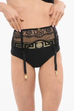 Sale Reggicalze in Pizzo a Tinta Unita Donna Intimo